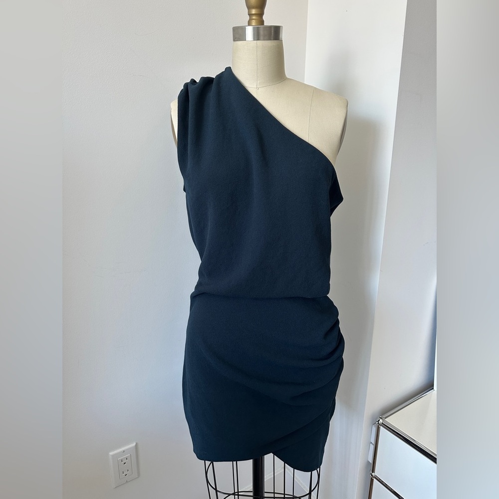 IRO one shoulder mini dress - Navy, size 38 (M)